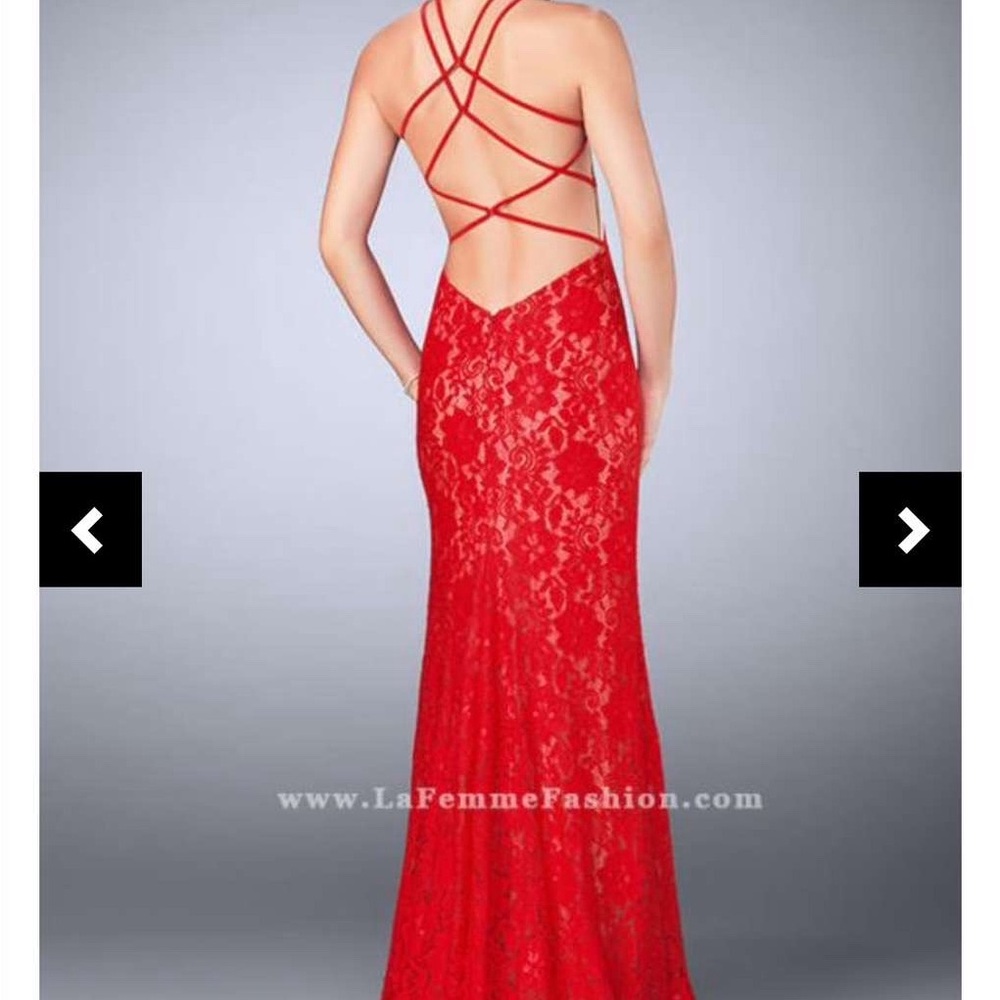 La Femme Red Maxi Dress